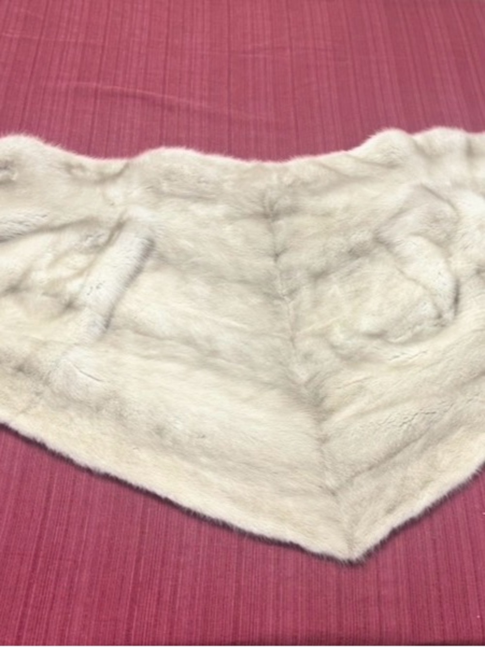 Lux mink Fur Shawl Wrap in Light Beige - Women Accessories - Picture 5 of 13
